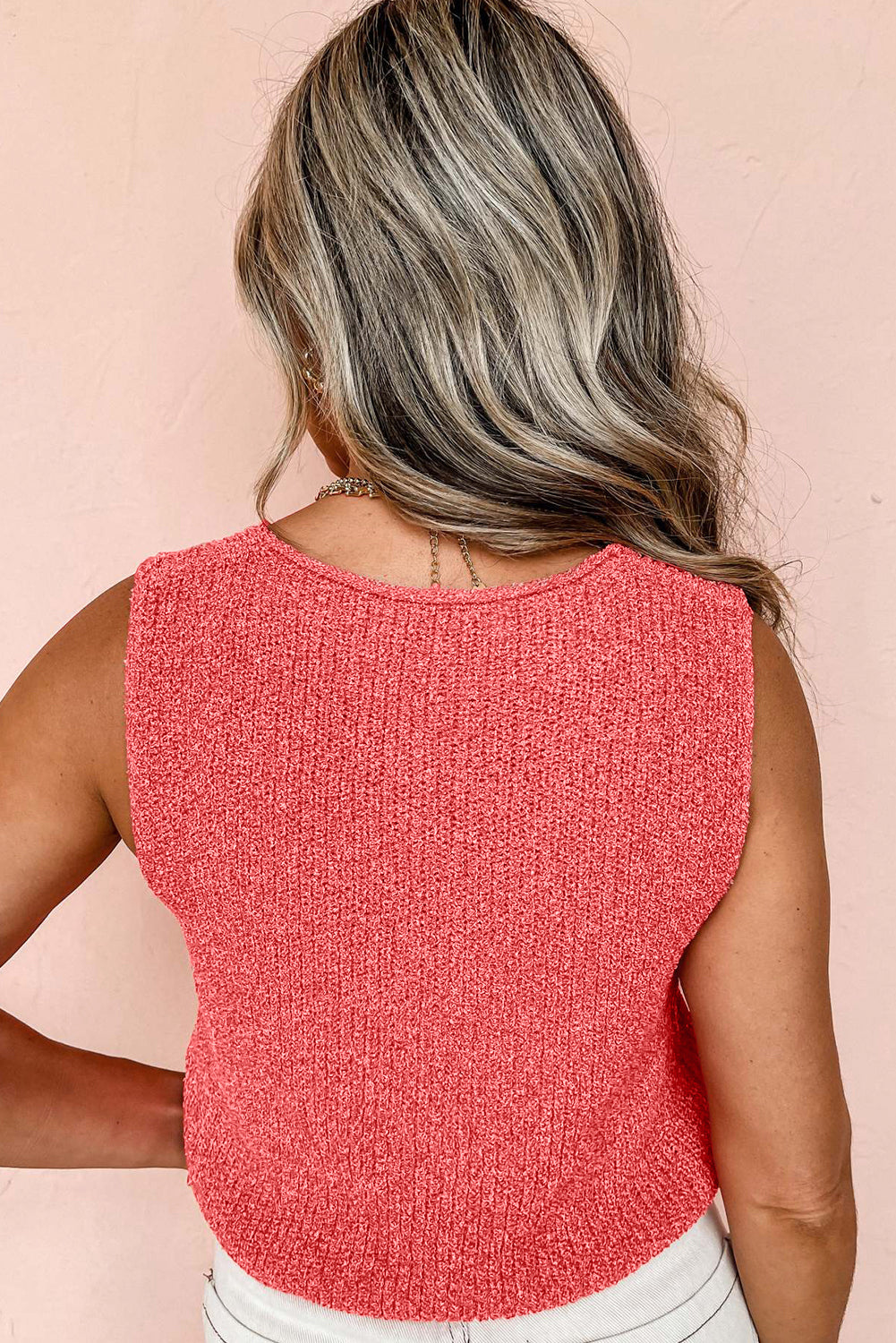 Tie V Neck Sweater Vest